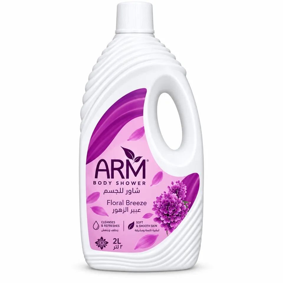 ARM شاور جل للجسم بعبير الزهور للانتعاش والنعومة – 2 لتر