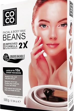 كوكو واكس شمع إزالة شعر بطين البحر الميت أسود 500 مل