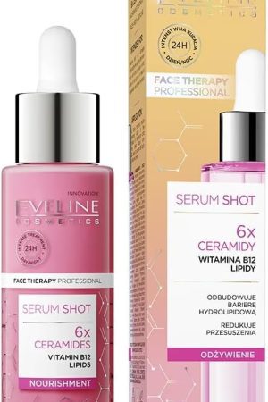 ايفلين سيروم علاج الوجه 6 أمبولات سيراميد فيتامين بي 12 مغذي 30 مل