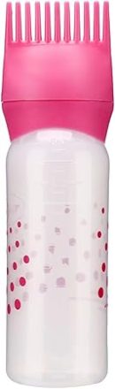 سيرليوم زجاجة توزيع زيت الشعر مشط للجذور احمر وردي بلاستيك 160 مل