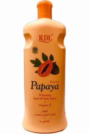 آر دي إل لوشن مبيض لليدين والجسم بخلاصة البابايا + فيتامين هـ 600 مل