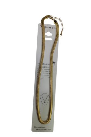 سلسلة ستانلس ستيل فلات سادة – لون ذهبي