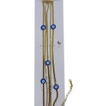 انسيال ستانلس ستيل متعدد الطبقات بتعليقات العين الزرقاء – لون ذهبي