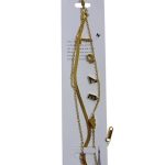 انسيال ستانلس ستيل متعدد الطبقات بحروف Love وقلب – لون ذهبي