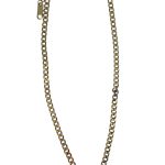 سلسلة ستانلس ستيل مطلية ذهبي بتعليقة هندسية مزدوجة