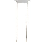 سلسلة ريشة ستانلس ستيل مطلية ذهبي مرصّعة بفصوص لامعة