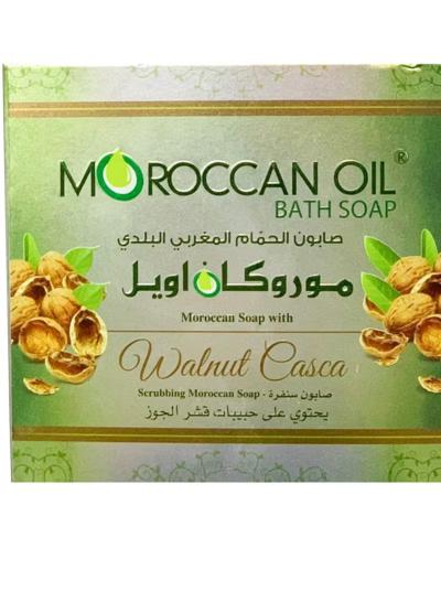 موروكان اويل الصابون المغربي بحبيبات قشر الجوز 250 مل الأصلي من موروكان أويل على بيوتي روز - باركود 5285003146572