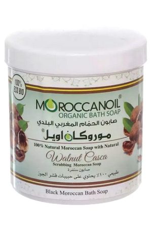 موروكان اويل الصابون المغربي بحبيبات قشر الجوز 250 مل