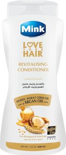 مينك بلسم بالعسل وزيت جنين القمح وزيت الارجان 400 مل