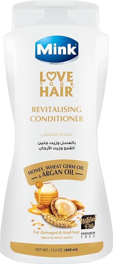 مينك بلسم بالعسل وزيت جنين القمح وزيت الارجان 400 مل