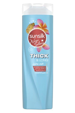 صانسيلك شامبو كثيف وطويل مع زيت الخروع - 350 مل