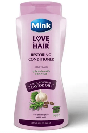 مينك بلسم بالثوم والروزماري وزيت الخروع 400 مل