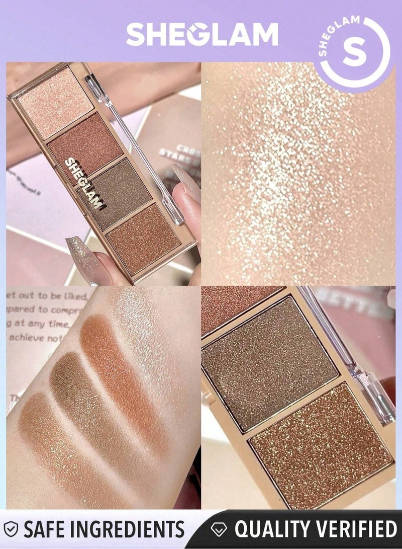 شيجلام Essential Square Eyeshadow Quad - SERENDIPITY - ظلال عيون