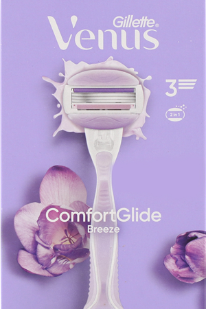 Gillette جيليت فينوس كومفورت جليد مكنة حلاقة للسيدات مع شفرتين