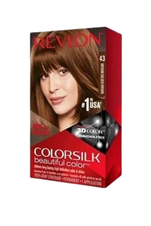 Revlon ColorSilk صبغة شعر ريفلون كلر سيلك - بني ذهبي متوسط 43
