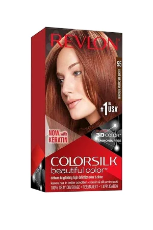Revlon ColorSilk صبغة شعر ريفلون كلر سيلك - بني محمر فاتح 55
