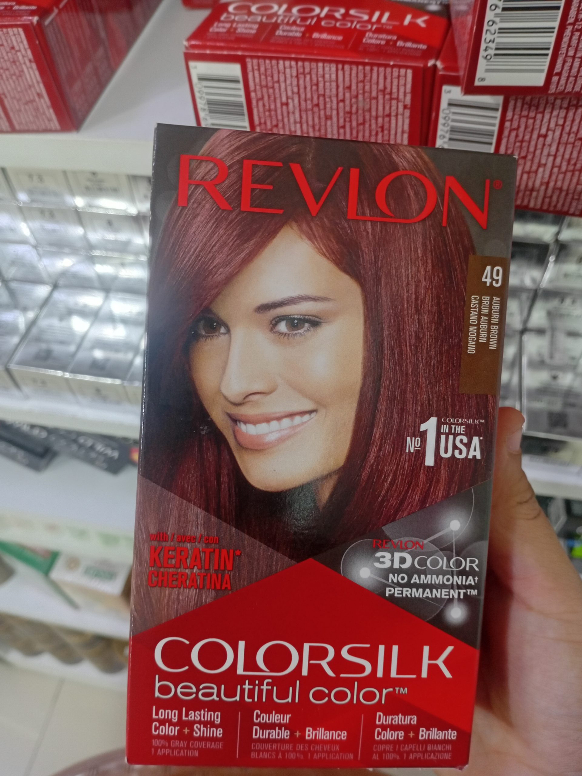 صورة المنتج من المتجر على الطبيعة - Revlon ColorSilk صبغة شعر ريفلون كلر سيلك – بني محمر داكن 31
