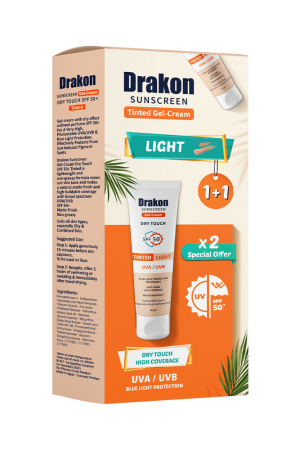 عرض 1+1 واقي شمس دراكون تنتد لايت SPF 50+ – 60 مل × 2