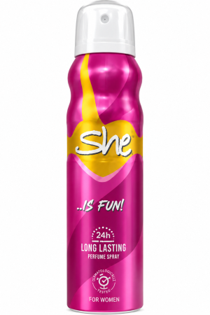She Is Fun بخاخ معطر للجسم للنساء بثبات حتى 24 ساعة ورائحة منعشة