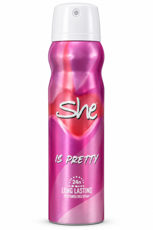 She Is Pretty بخاخ معطر ومزيل عرق للجسم للنساء بثبات حتى 24 ساعة
