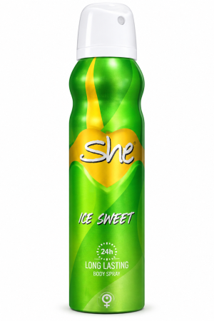 She Ice Sweet بخاخ معطر للجسم للنساء بثبات حتى 24 ساعة