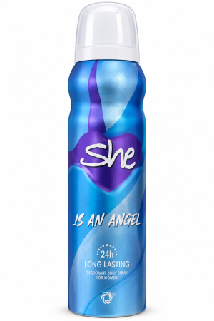She Is An Angel بخاخ مزيل عرق للجسم للنساء 24 ساعة ثبات وانتعاش