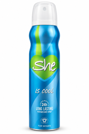 She Is Cool بخاخ جسم معطر للنساء بثبات حتى 24 ساعة ورائحة منعشة