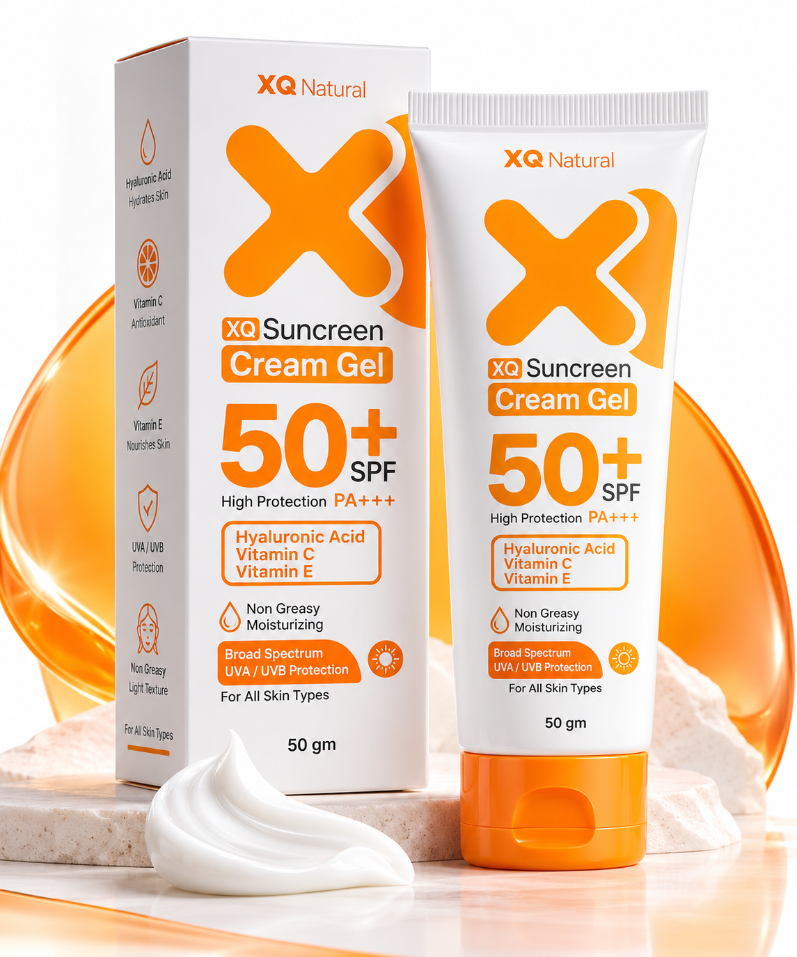 XQ Sunscreen Cream Gel SPF 50